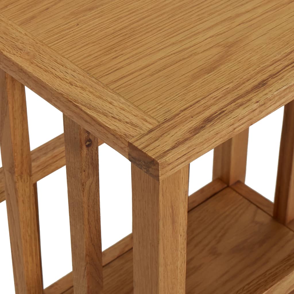 NNEVL Magazine Table 45x35x55 cm Solid Oak Wood-3