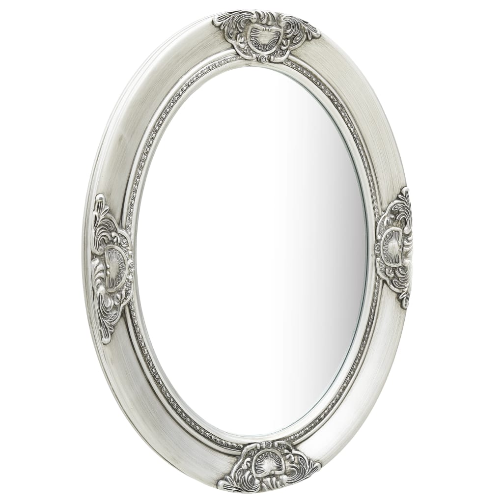 NNEVL Wall Mirror Baroque Style 50x70 cm Silver-1