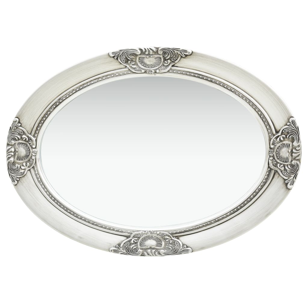 NNEVL Wall Mirror Baroque Style 50x70 cm Silver-2