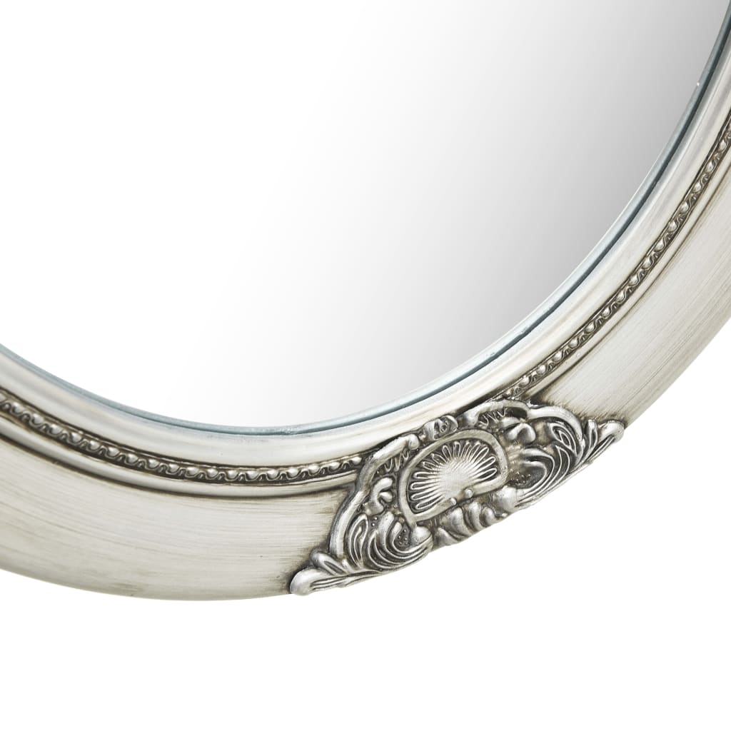 NNEVL Wall Mirror Baroque Style 50x70 cm Silver-4