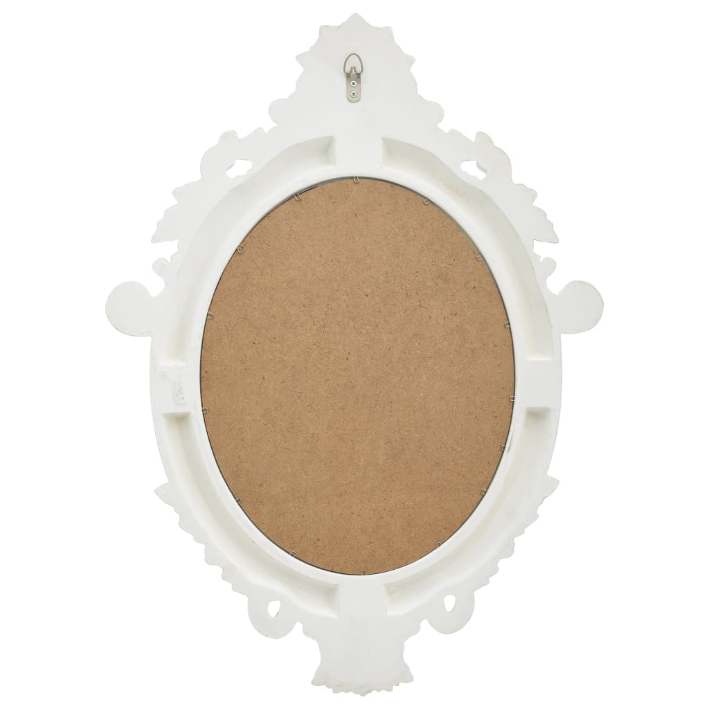 NNEVL Wall Mirror Castle Style 56x76 cm White-2