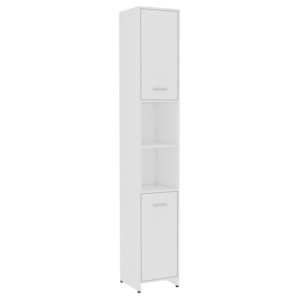NNEVL Bathroom Cabinet White 30x30x183.5 cm Chipboard-1