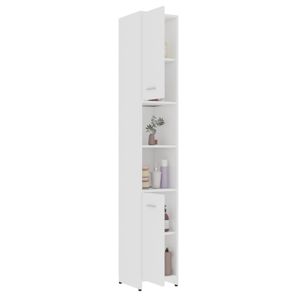 NNEVL Bathroom Cabinet White 30x30x183.5 cm Chipboard-4