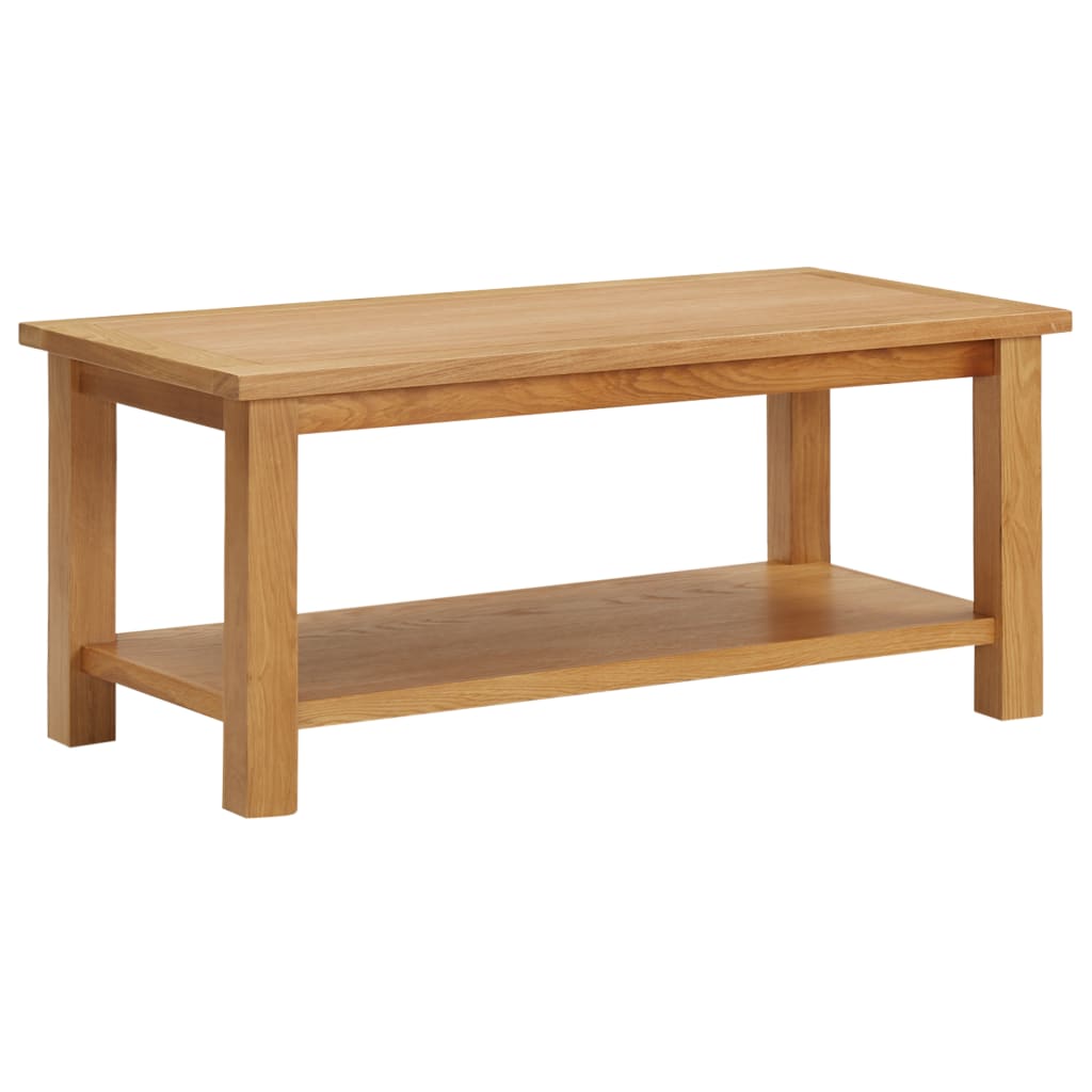 NNEVL Coffee Table 90x45x40 cm Solid Oak Wood-0