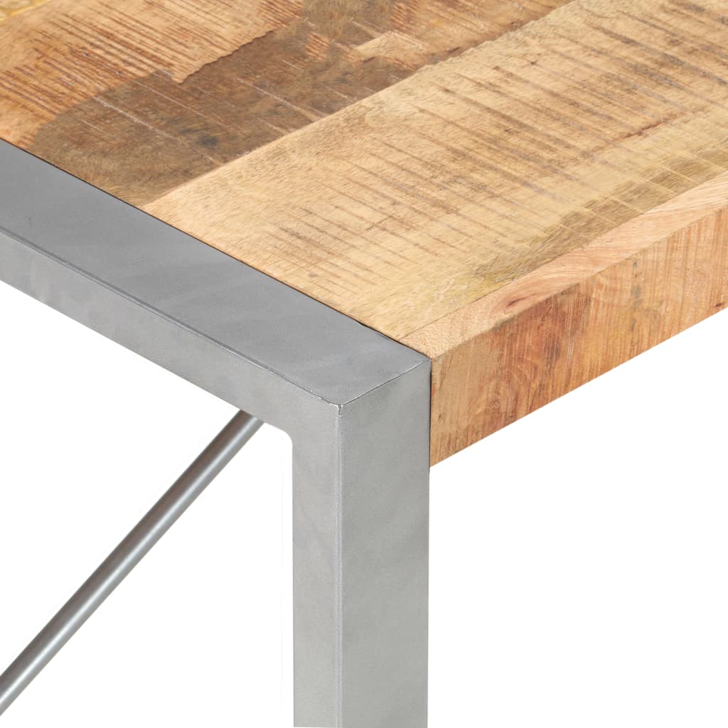 NNEVL Coffee Table 120x60x40 cm Rough Mango Wood-3