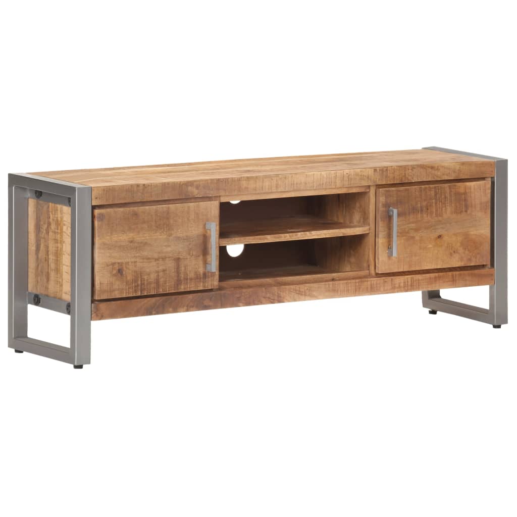 NNEVL TV Cabinet 120x30x40 cm Rough Mango Wood-0