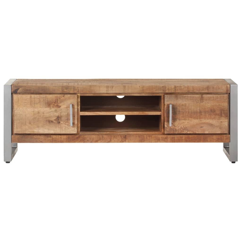 NNEVL TV Cabinet 120x30x40 cm Rough Mango Wood-1