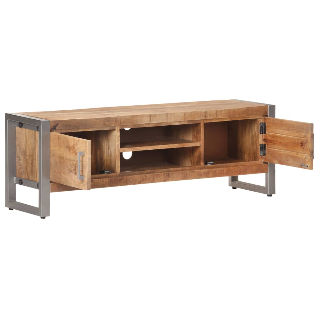 NNEVL TV Cabinet 120x30x40 cm Rough Mango Wood-2