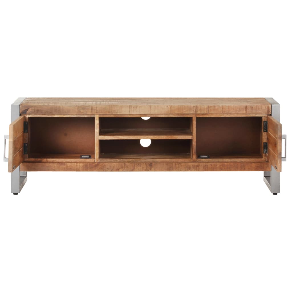 NNEVL TV Cabinet 120x30x40 cm Rough Mango Wood-3