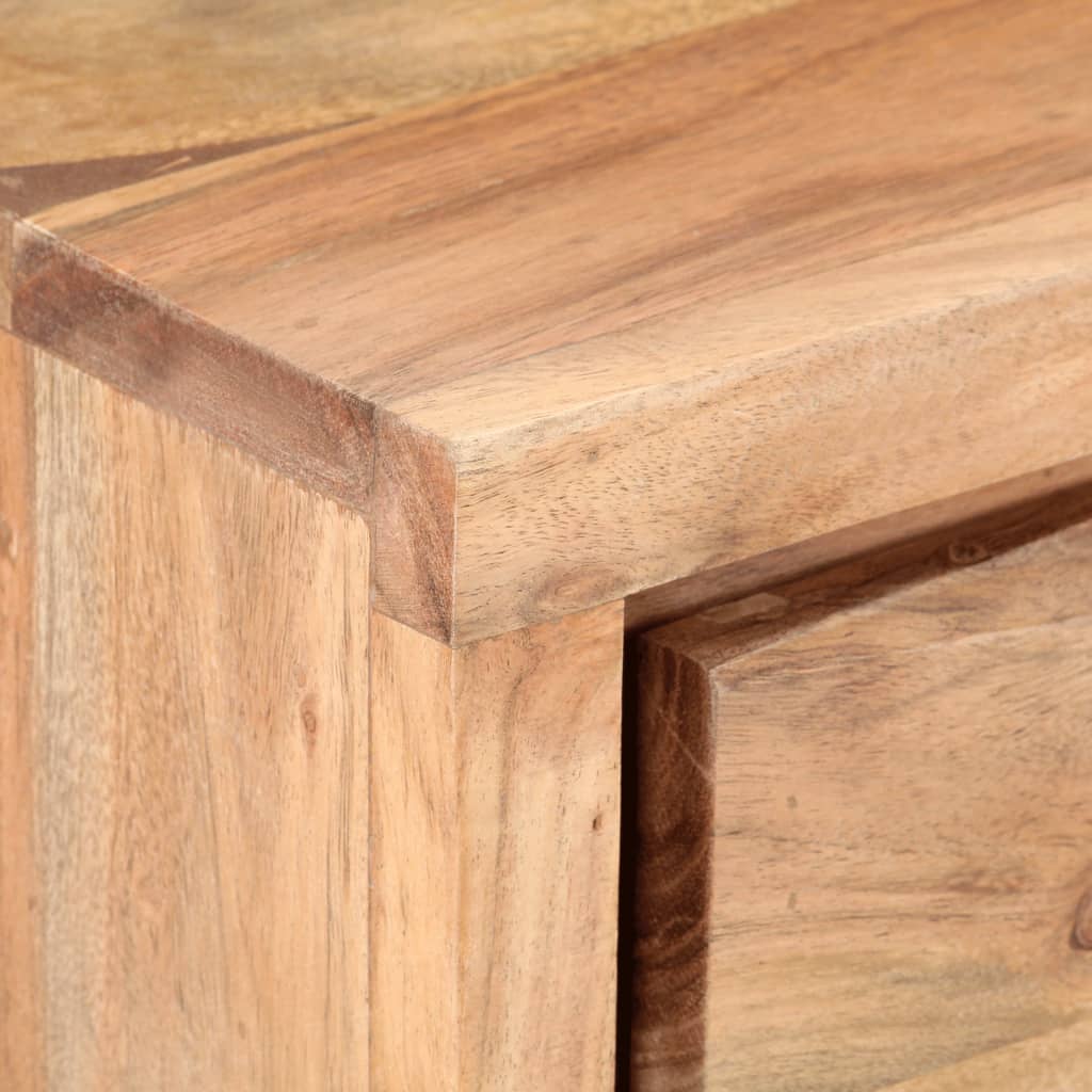 NNEVL Console Table 100x35x76 cm Solid Acacia Wood with Live Edges-4