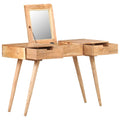 NNEVL Dressing Table with Mirror 112x45x76 cm Solid Acacia Wood-0