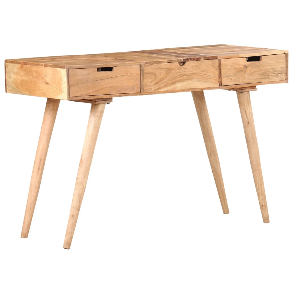 NNEVL Dressing Table with Mirror 112x45x76 cm Solid Acacia Wood-1