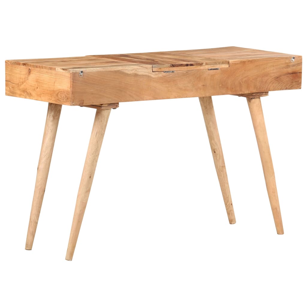 NNEVL Dressing Table with Mirror 112x45x76 cm Solid Acacia Wood-4