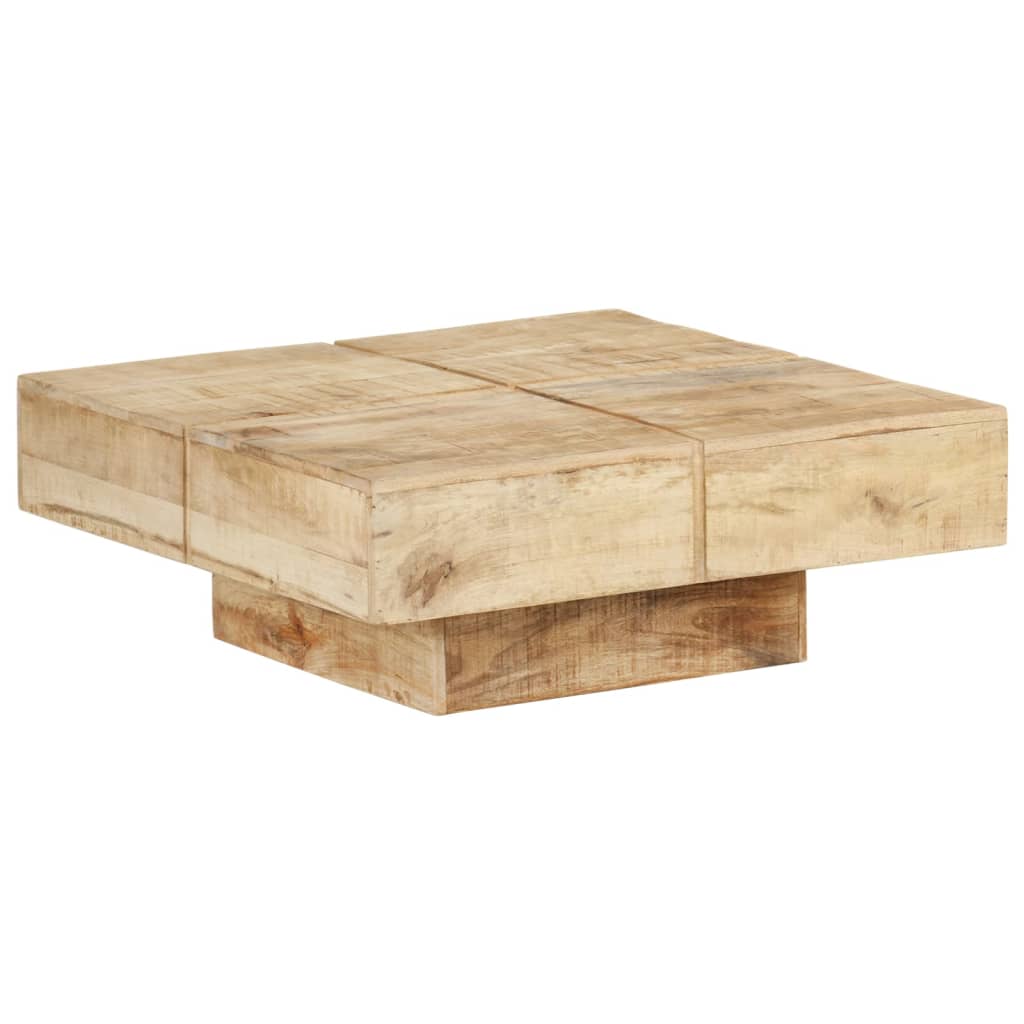 NNEVL Coffee Table 80x80x28 cm Solid Mango Wood-0