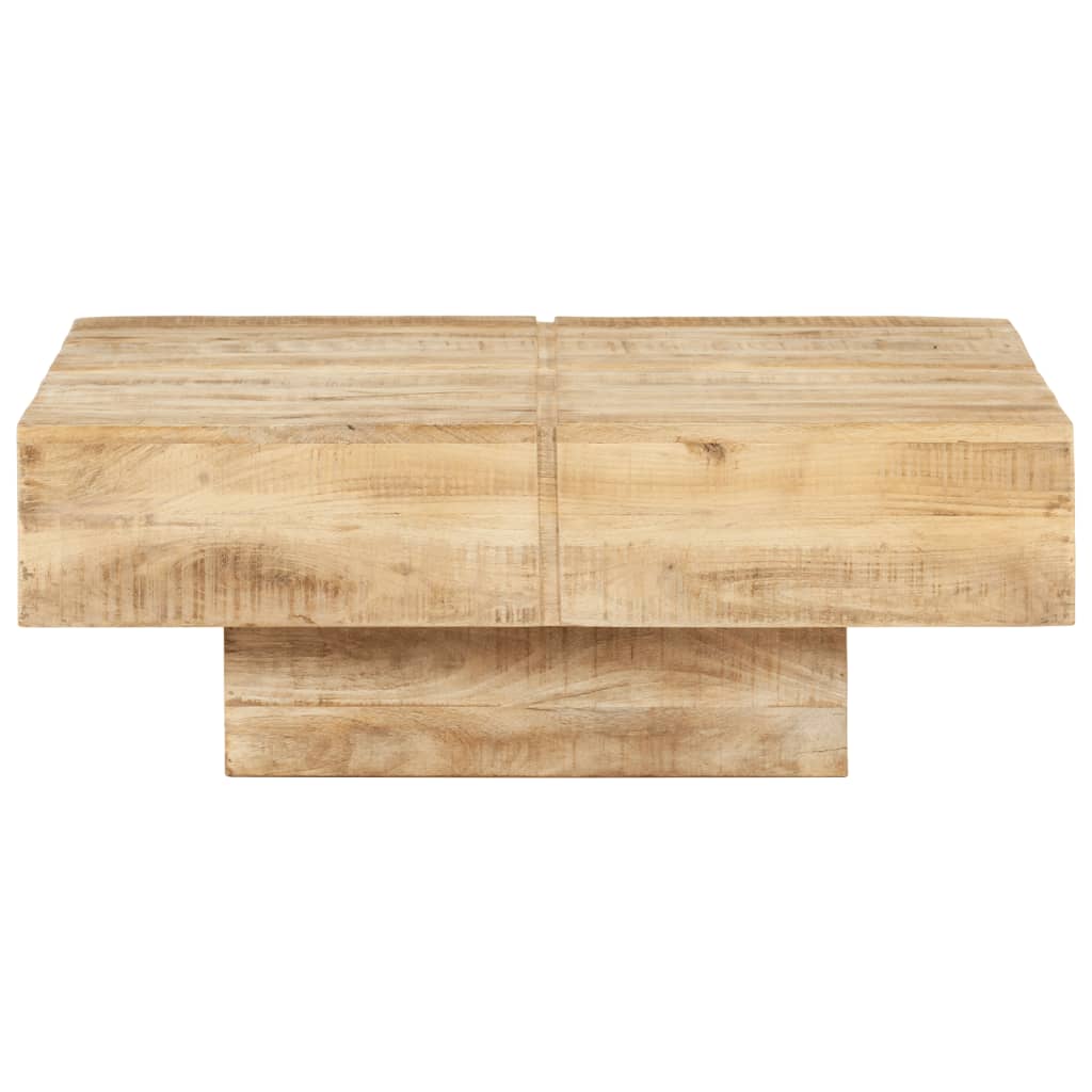 NNEVL Coffee Table 80x80x28 cm Solid Mango Wood-1