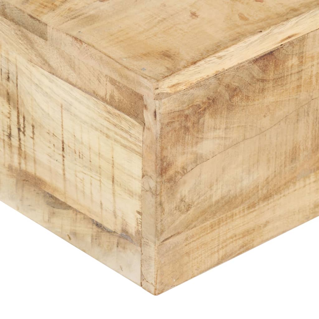 NNEVL Coffee Table 80x80x28 cm Solid Mango Wood-2