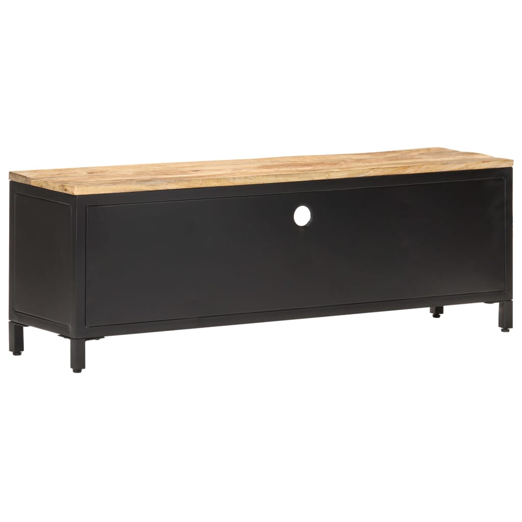 NNEVL TV Cabinet 120x30x40 cm Solid Rough Mango Wood-4