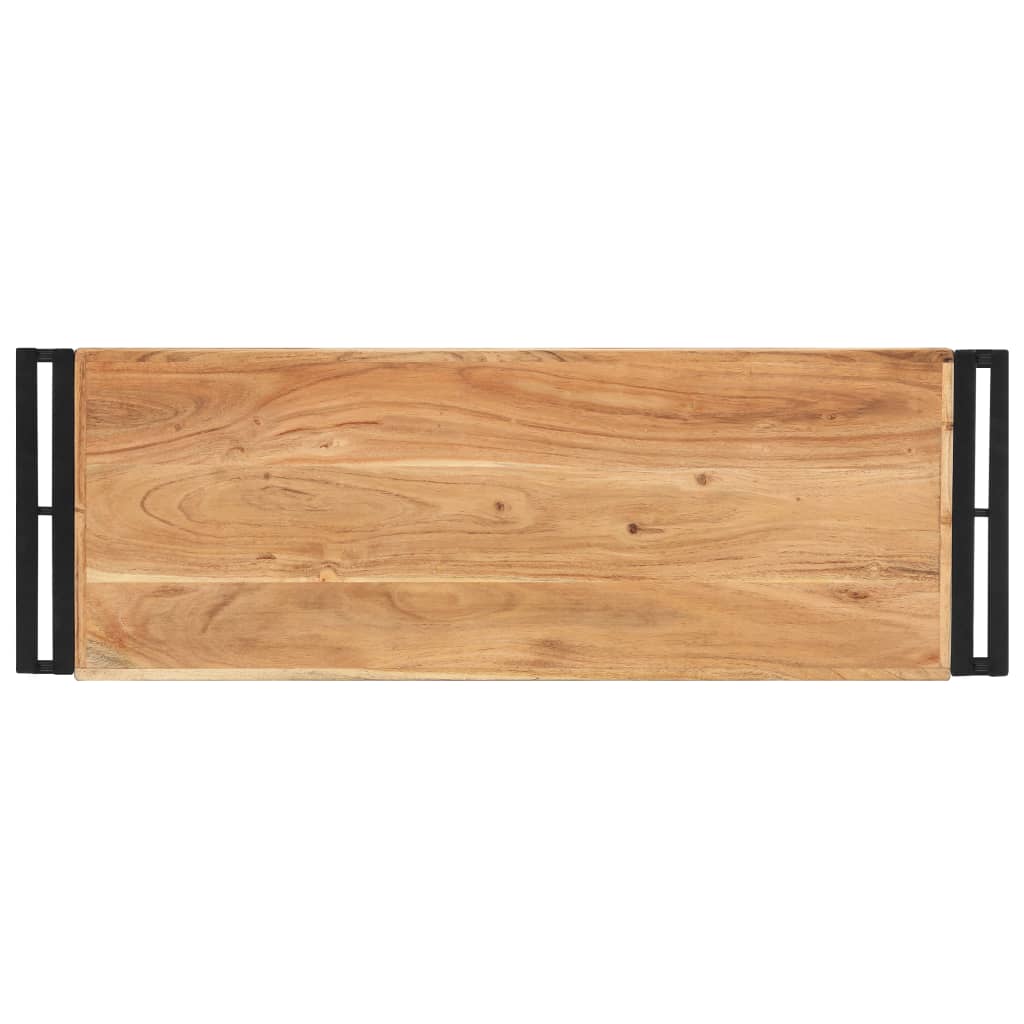 NNEVL Console Table 90x30x75 cm Solid Acacia Wood-2