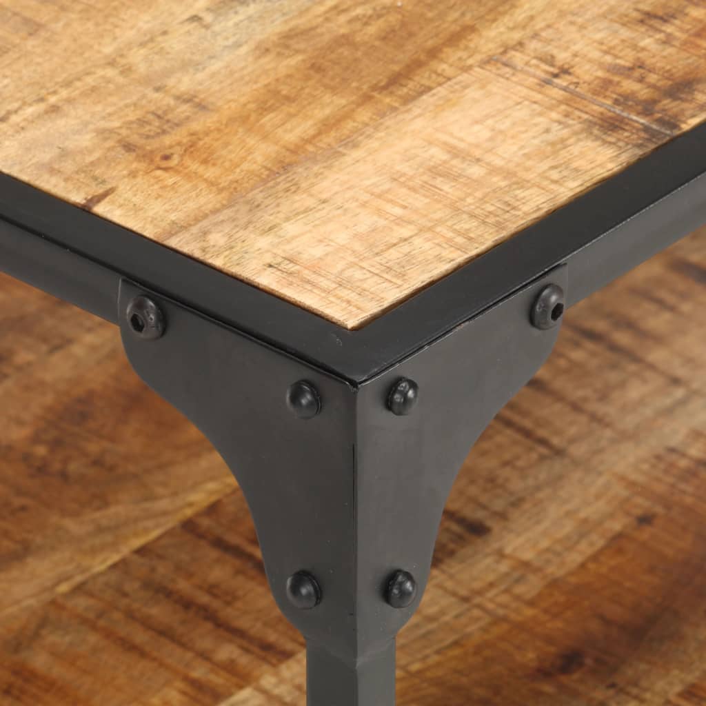 NNEVL Coffee Table 60x60x35 cm Solid Mango Wood-3