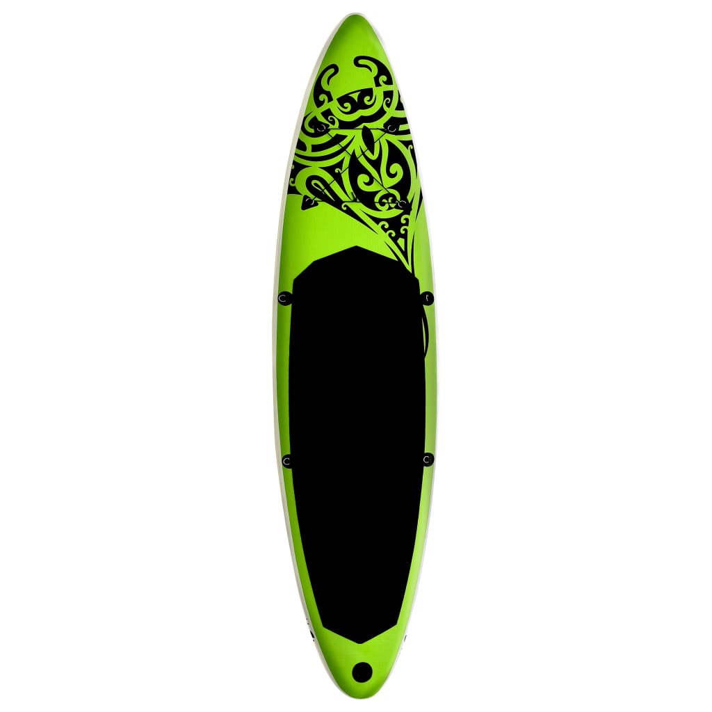 NNEVL Inflatable Stand Up Paddleboard Set 320x76x15 cm Green-2