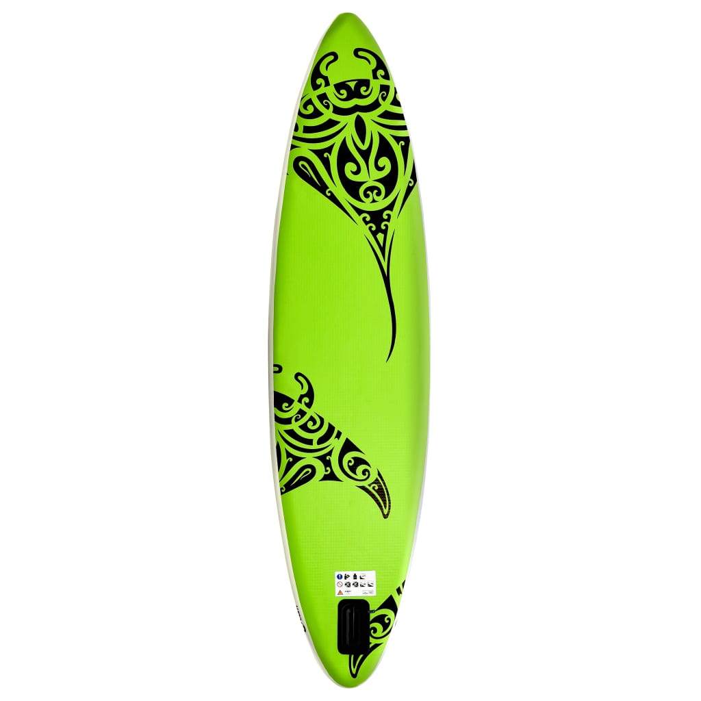 NNEVL Inflatable Stand Up Paddleboard Set 320x76x15 cm Green-3
