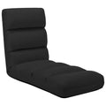 NNEVL Folding Floor Chair Black Faux Leather-0