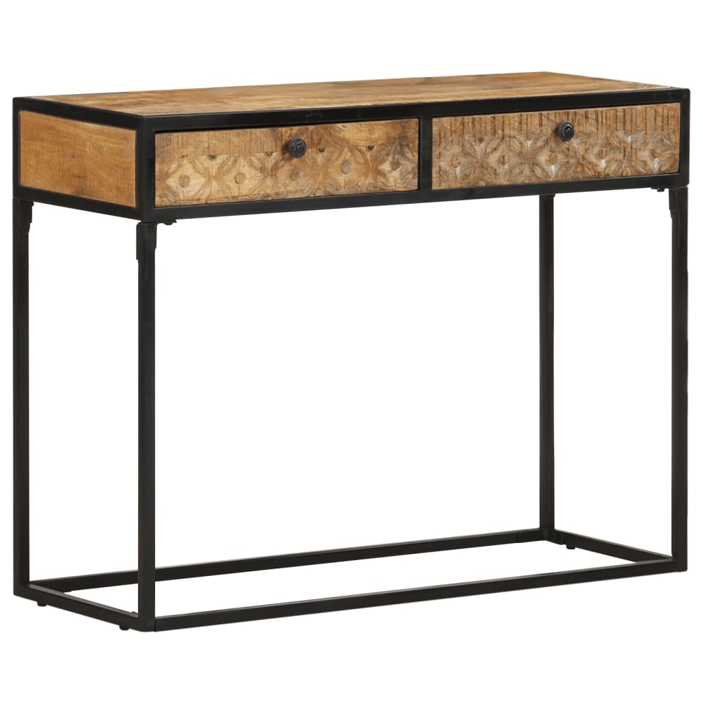 NNEVL Console Table 100x35x75 cm Solid Mango Wood-0