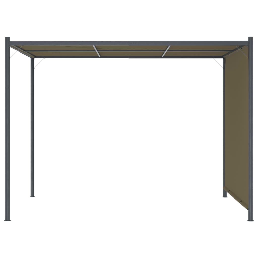 NNEVL Garden Pergola with Retractable Roof 3x3 m Taupe 180 g/m²-2