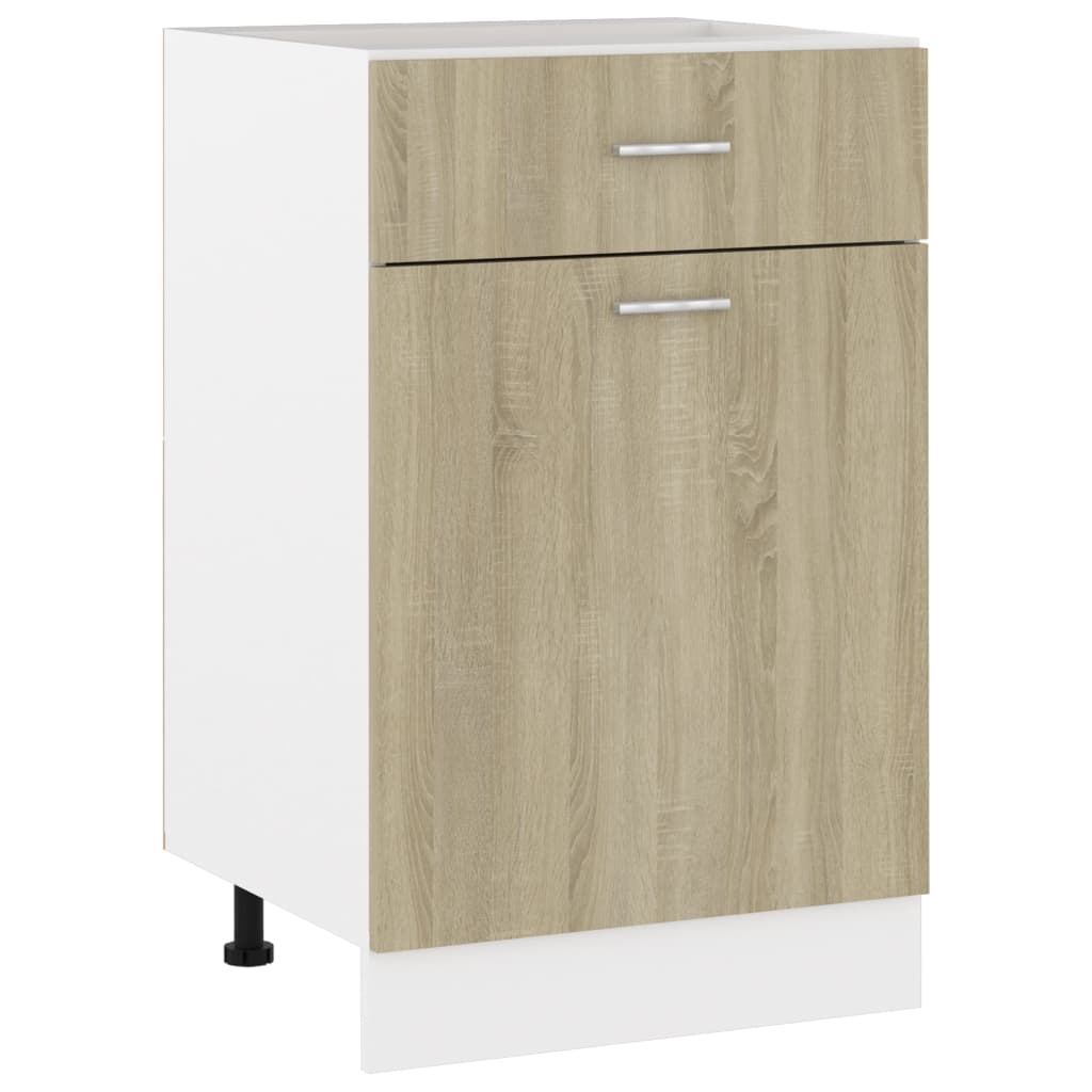 NNEVL Drawer Bottom Cabinet Sonoma Oak 50x46x81.5 cm Chipboard-0