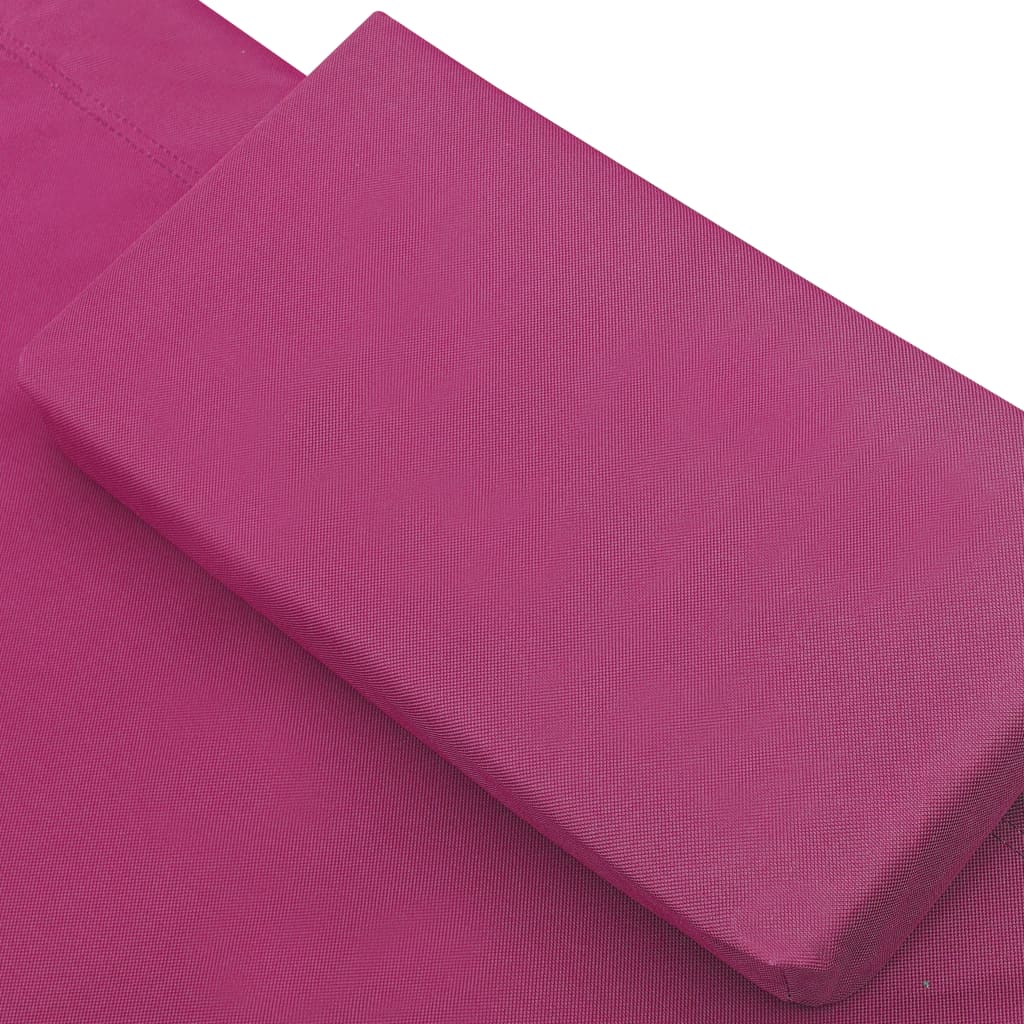 NNEVL Outdoor Lounge Bed Fabric Pink-3