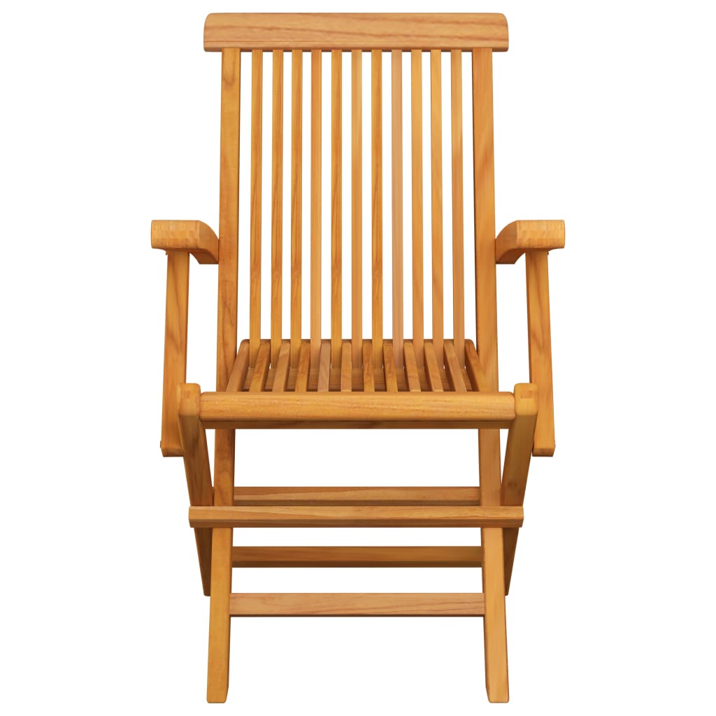 NNEVL Garden Chairs 3 pcs Solid Teak Wood-1