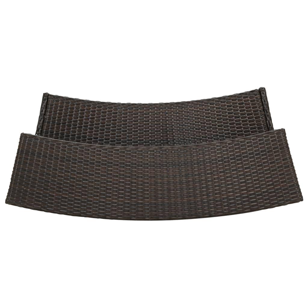 NNEVL Garden Bar Table Brown 120x55x110 cm Poly Rattan-3