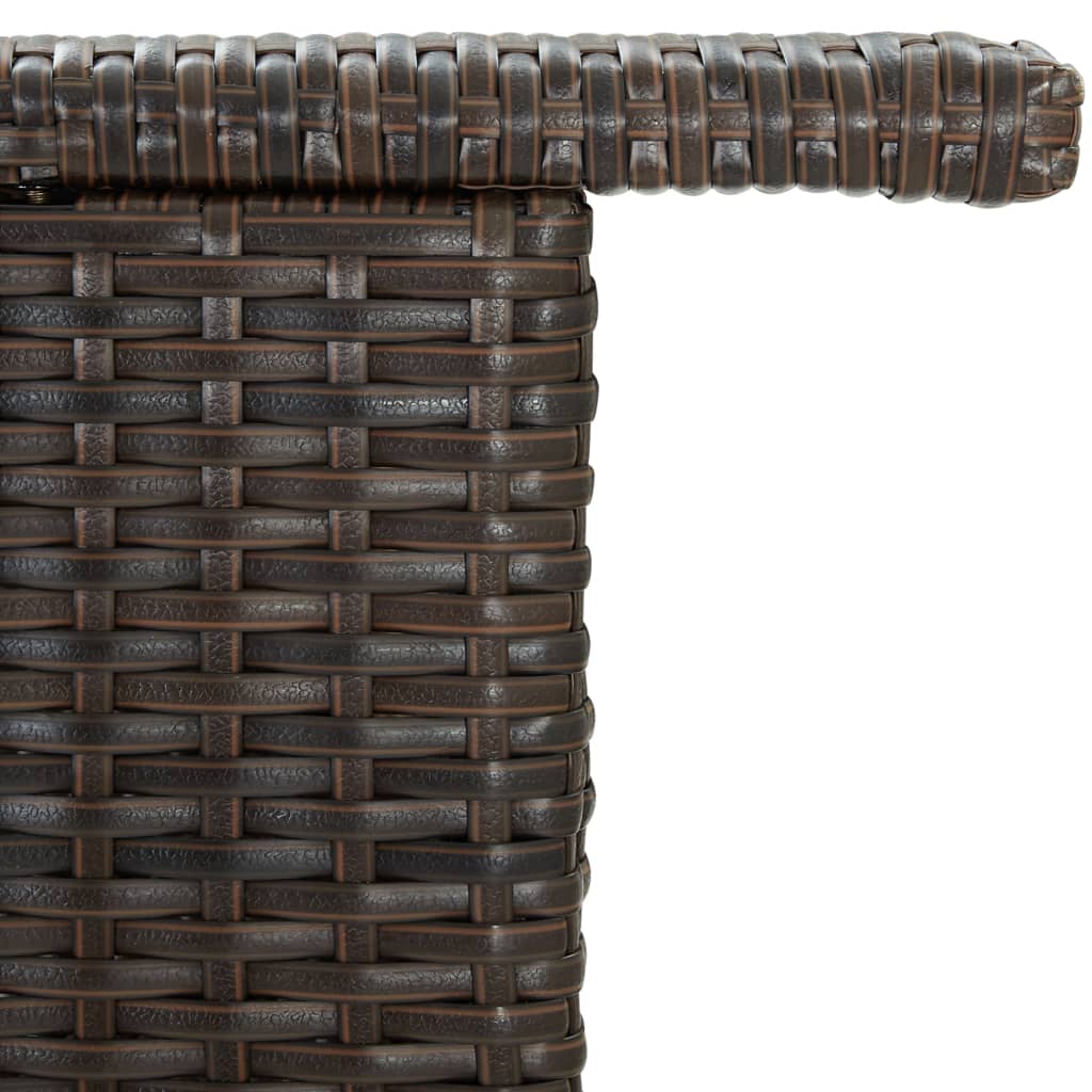 NNEVL Garden Bar Table Brown 120x55x110 cm Poly Rattan-4