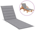 NNEVL Sun Lounger Cushion Grey 200x70x3 cm Fabric-0
