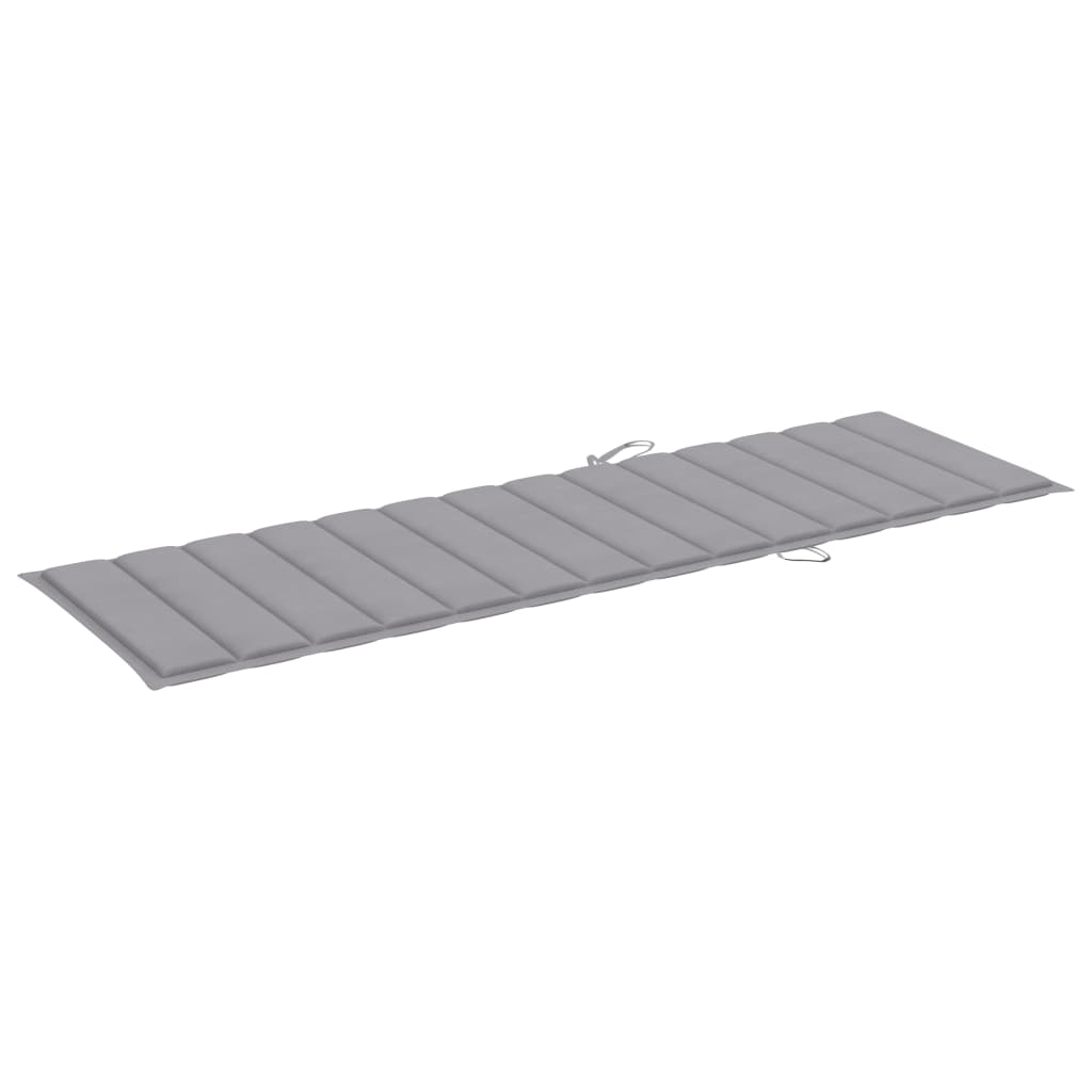 NNEVL Sun Lounger Cushion Grey 200x70x3 cm Fabric-1