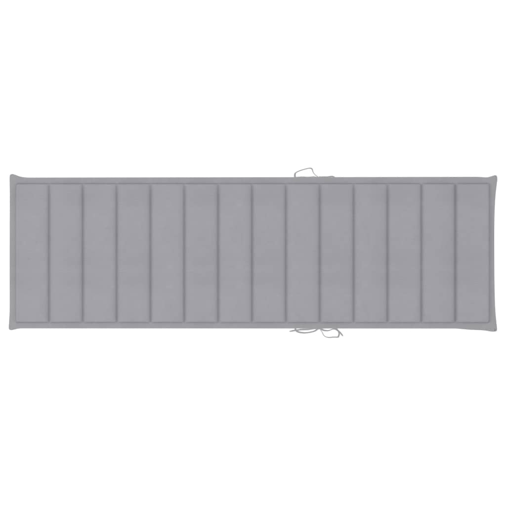 NNEVL Sun Lounger Cushion Grey 200x70x3 cm Fabric-2
