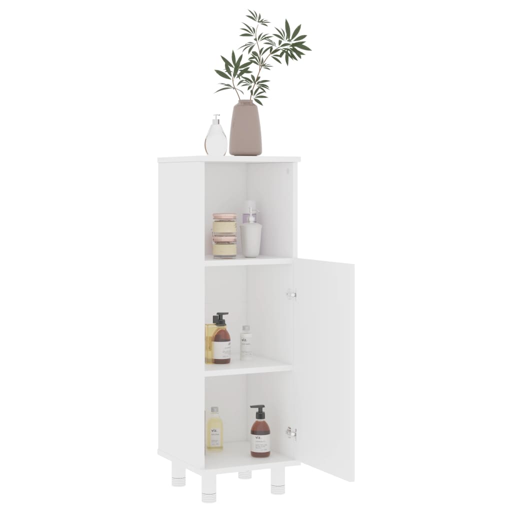 NNEVL 3 Piece Bathroom Furniture Set White Chipboard-3