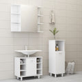 NNEVL 3 Piece Bathroom Furniture Set White Chipboard-0