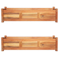 NNEVL Garden Raised Beds 2 pcs Acacia Wood 100x30x25 cm-0