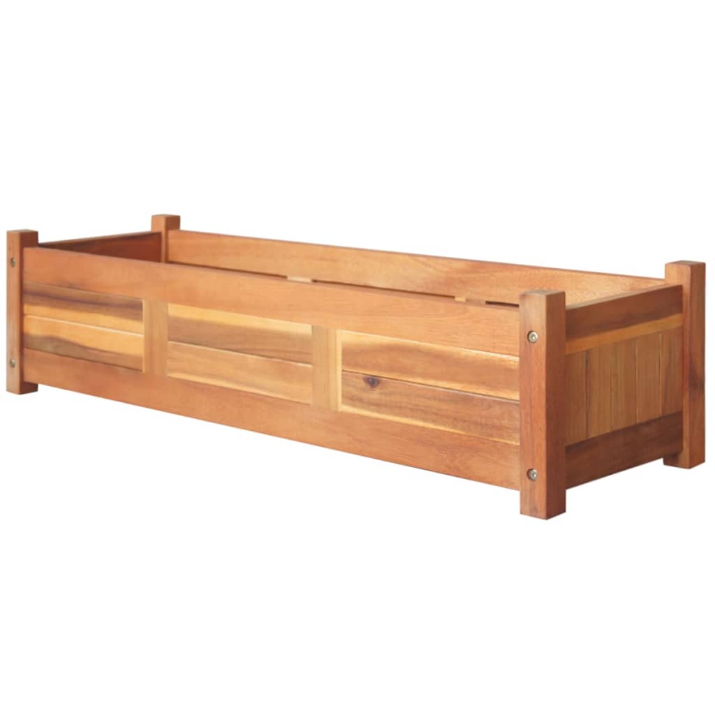 NNEVL Garden Raised Beds 2 pcs Acacia Wood 100x30x25 cm-1