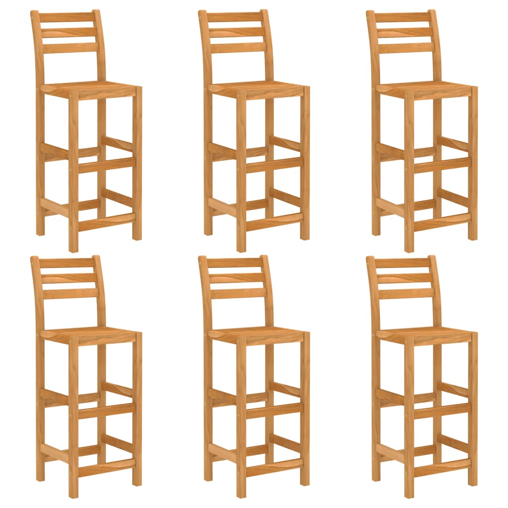NNEVL 7 Piece Outdoor Bar Set Solid Acacia Wood-3