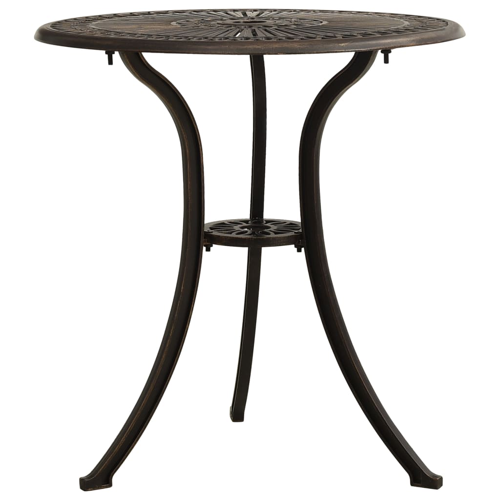 NNEVL Garden Table Bronze 62x62x65 cm Cast Aluminium-0