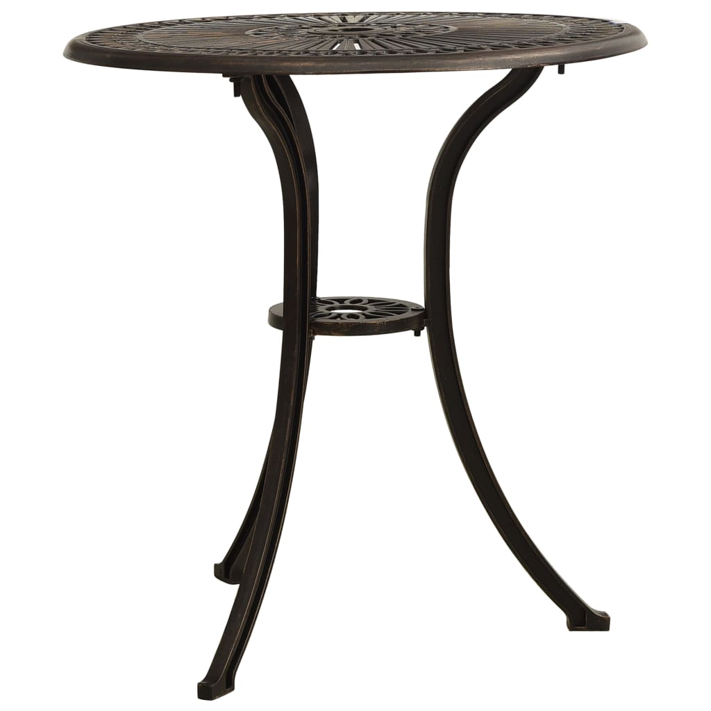 NNEVL Garden Table Bronze 62x62x65 cm Cast Aluminium-1