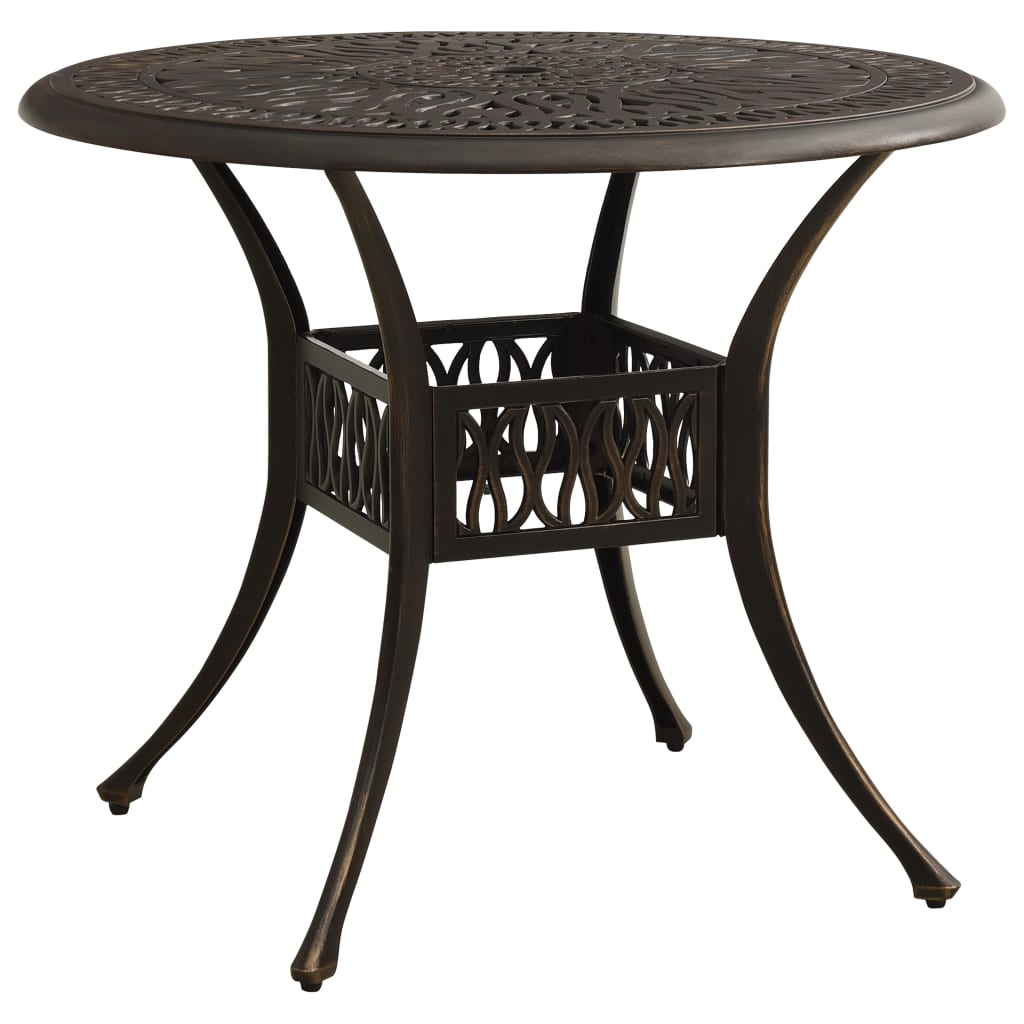 NNEVL Garden Table Bronze 90x90x74 cm Cast Aluminium-0