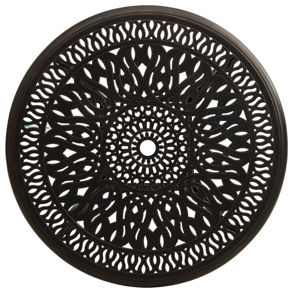 NNEVL Garden Table Bronze 90x90x74 cm Cast Aluminium-2