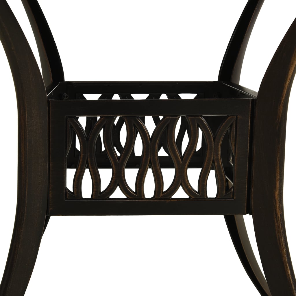 NNEVL Garden Table Bronze 90x90x74 cm Cast Aluminium-3