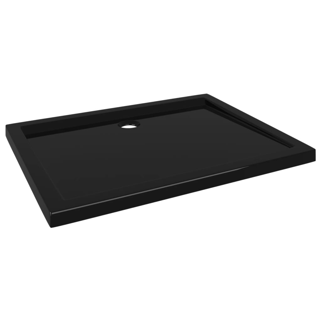 NNEVL Rectangular ABS Shower Base Tray Black 70x90 cm-1