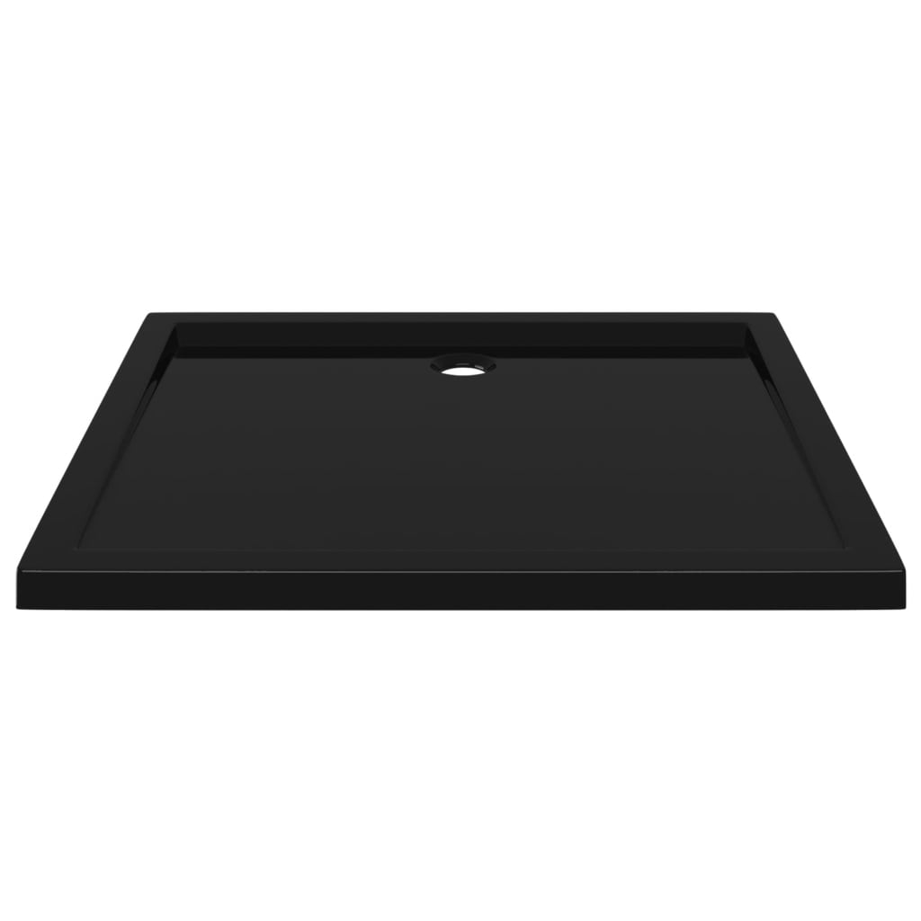 NNEVL Rectangular ABS Shower Base Tray Black 80x90 cm-2