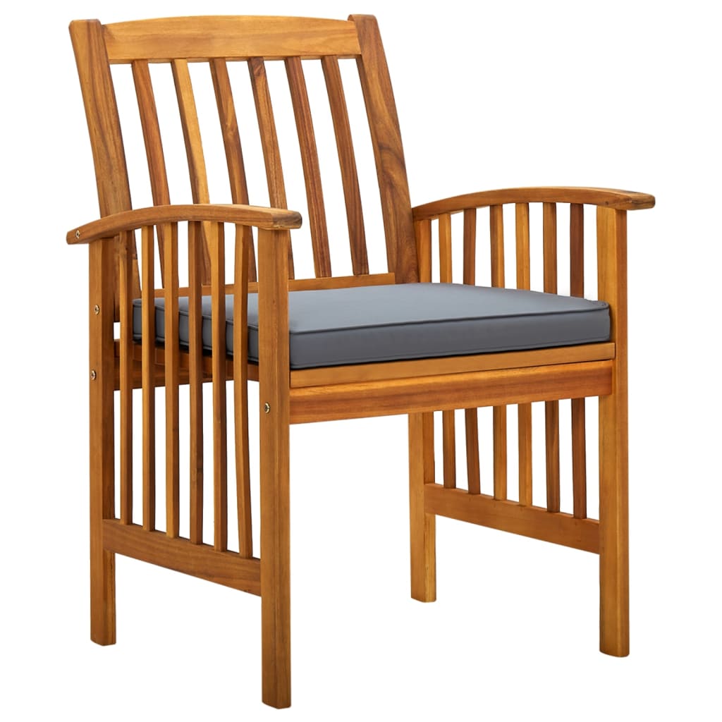 NNEVL 9 Piece Garden Dining Set with Cushions Solid Acacia Wood-4