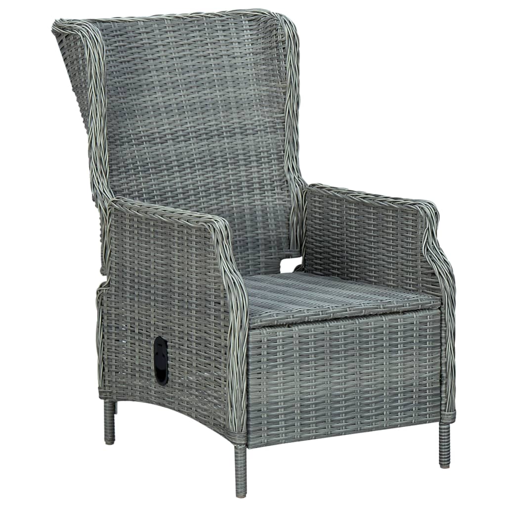 NNEVL 9 Piece Outdoor Dining Set with Cushions Poly Rattan Light Grey-4